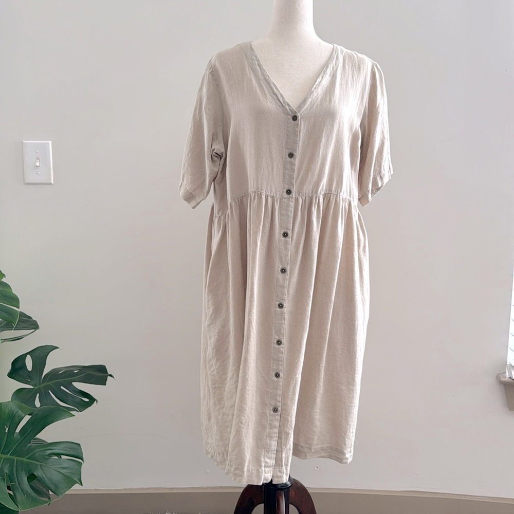 Gudrun Sjoden Sz L Linen Dress